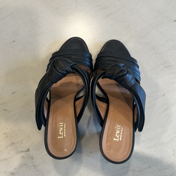 Lewitt black heeled sandal mules - Picture 5 of 7